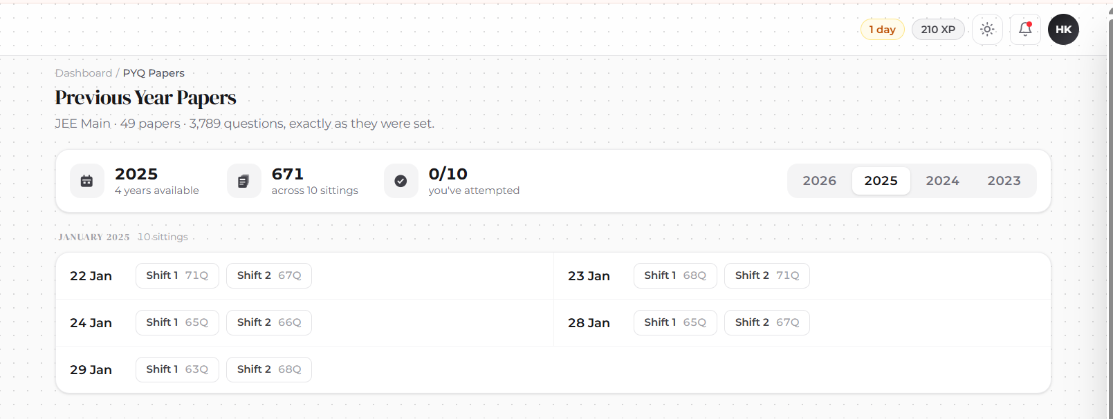 PYQ screenshot
